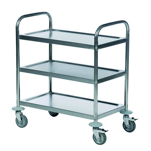 ECONOMY STAINLESS STEEL 3-SHELF TROLLEY 375609