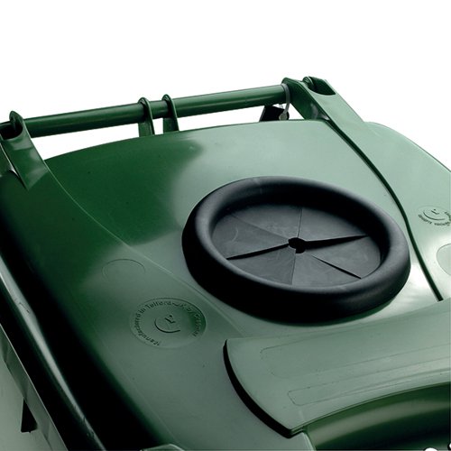 WHEELIE BIN WITH BOTTLE BANK APERTURE 240 LITRE GREEN 377876