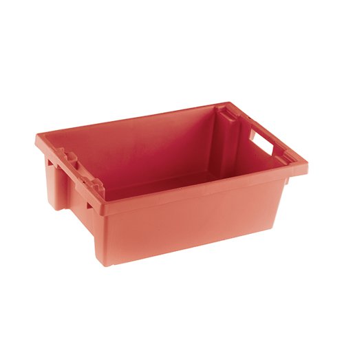 VFM RED SOLID SLIDE STACK/NESTING CONTAINER 32 LITRE 382958