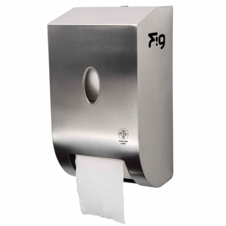 FIG TREE ECOMATIC CLASSIC TOILET ROLL DISPENSER STAINLESS STEEL