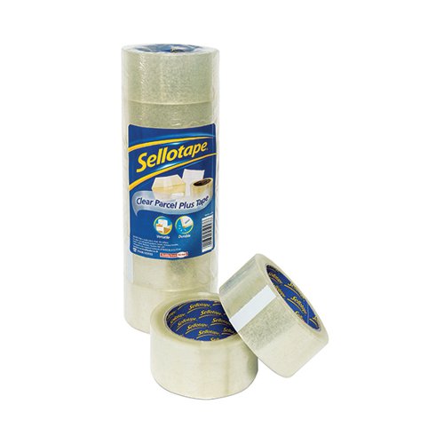 SELLOTAPE POLYPROPYLENE PACKAGING TAPE 50MMX66M CLEAR (PACK