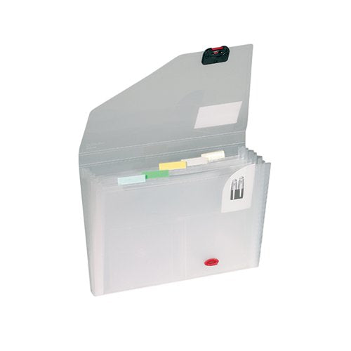 SNOPAKE EXPANDING ORGANISER 6 PART A4 CLEAR (INCLUDES COLOUR