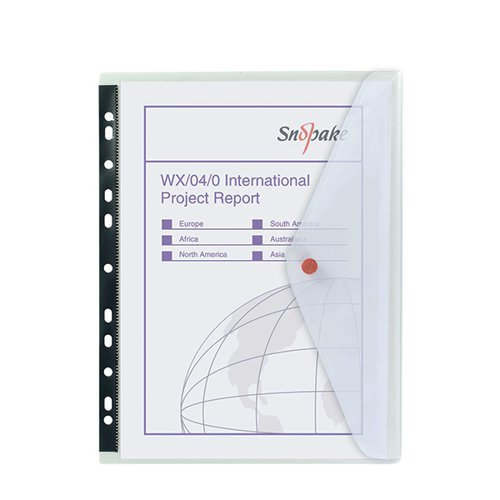 SNOPAKE POLYFILE RING BINDER WALLET A4 CLEAR (PACK OF 5) 125
