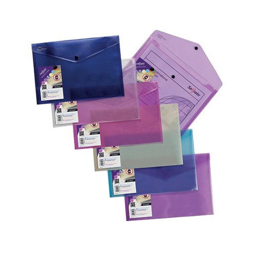 SNOPAKE POLYFILE LITE A4 ASSORTED (PACK OF 5) 15411