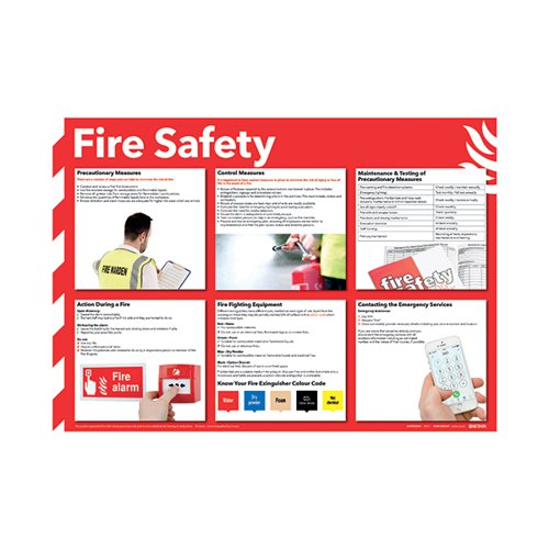 HEALTH AND SAFETY 420X594MM FIRE SAFETY POSTER FA601
