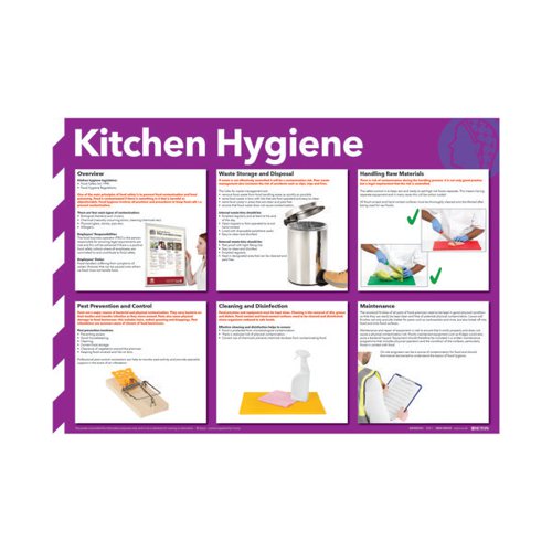 GENERAL SIGN KITCHEN HYGIENE POSTER 420X590MM FA607