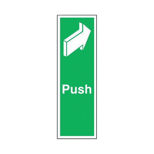SAFETY SIGN PUSH 150X50MM SELF-ADHESIVE (UNIVERSAL SYMBOL AN