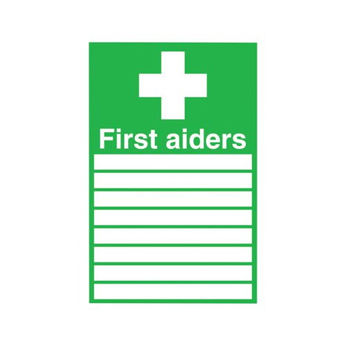 SAFETY SIGN FIRST AIDERS SELF-ADHESIVE 300X200MM FA01926S