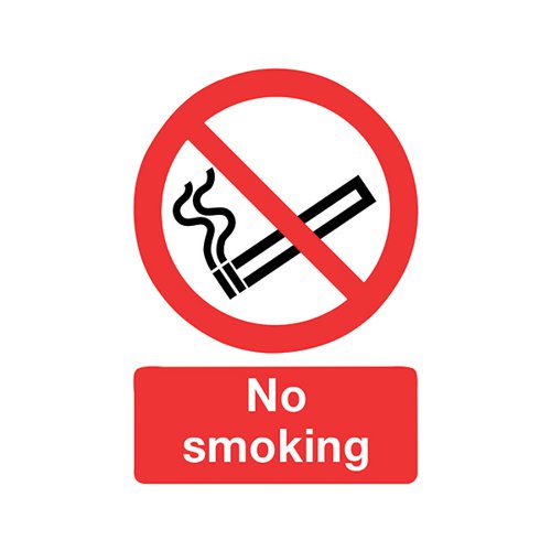 SAFETY SIGN NO SMOKING A4 PVC ML02079R