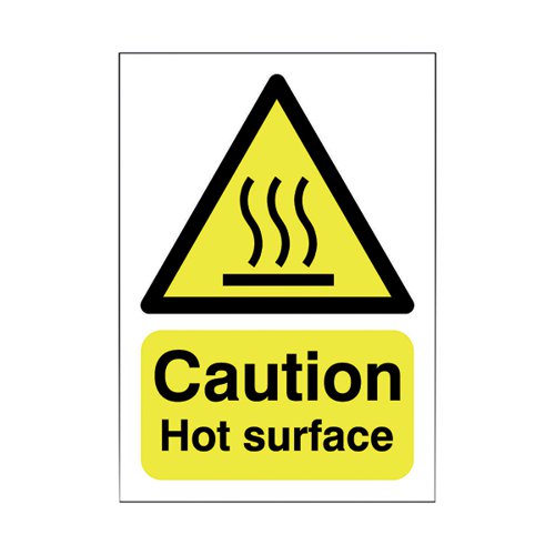 SAFETY SIGN CAUTION HOT SURFACE A5 SELF-ADHESIVE HA04151S