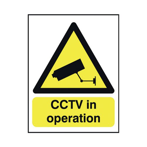 WARNING SIGN CCTV IN OPERATION A5 PVC GN00751R