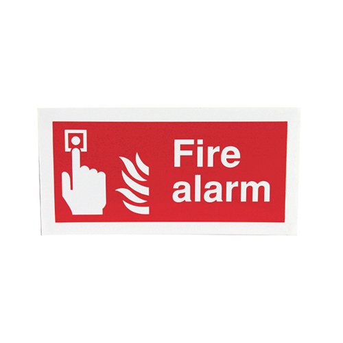SAFETY SIGN FIRE ALARM 100X200MM SELF-ADHESIVE F90A/S