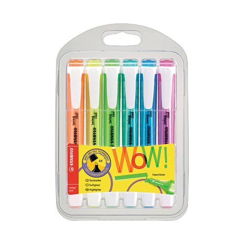 STABILO SWING COOL HIGHLIGHTER WALLET ASSORTED (PACK OF 6) 2