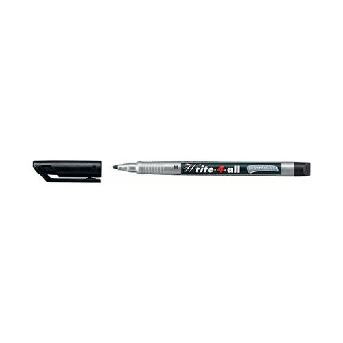 STABILO WRITE-4-ALL PERMANENT MARKER MEDIUM 1.0MM BLACK (PAC