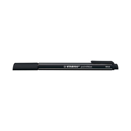 STABILO POINTMAX NYLON SIGN PEN BLACK (PACK OF 10) 488/46