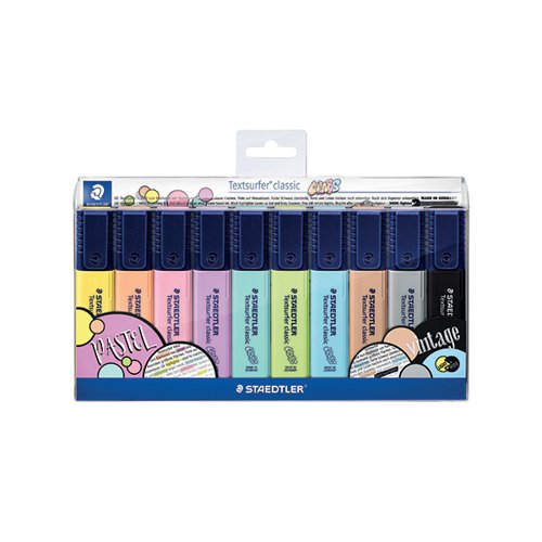 STAEDTLER TEXTSURFER CLASSIC HIGHLIGHTERS ASSORTED (10 PACK)