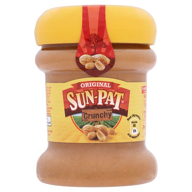 ORIGINAL SUN-PAT CRUNCHY PEANUT BUTTER JARS (340g) x 5