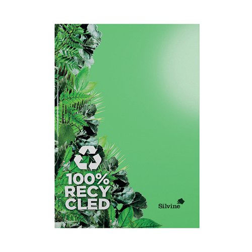 SILVINE PREMIUM RECYCLED CASEBOUND NOTEBOOK LINED 120 PAGES