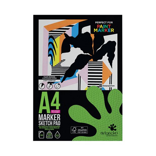 SILVINE ARTGECKO PAINT PAD 250GSM 30 SHEETS A4 GEC009