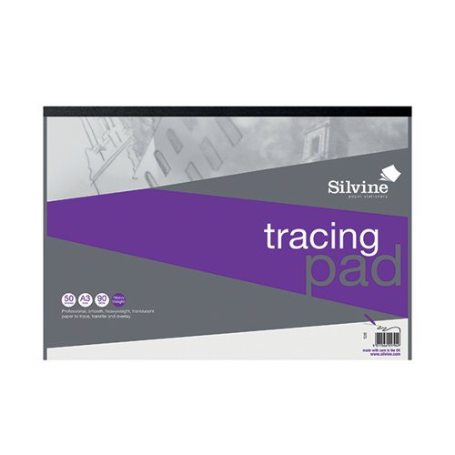SILVINE PROFESSIONAL TRACING PAD 50 SHEETS A3 A3TPR