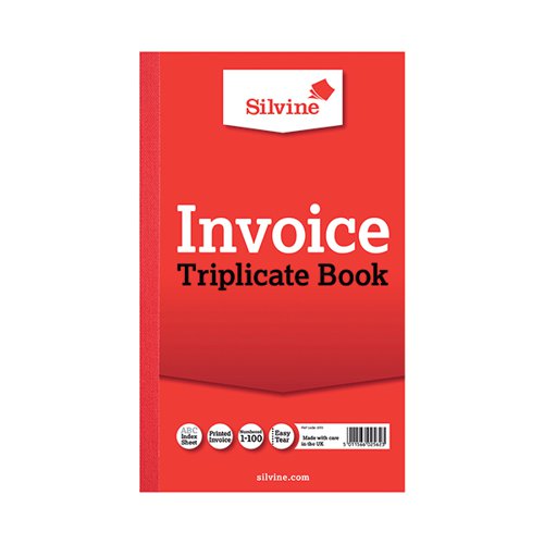 SILVINE DUPLICATE INVOICE BOOK 210X127MM (6 PACK) 611