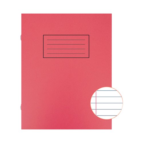 SILVINE EXERCISE BOOK RULED 229X178MM RED (PACK OF 10) EX101