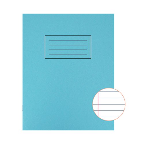 SILVINE EXERCISE BOOK RULED 229X178MM BLUE (PACK OF 10) EX10