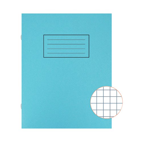 SILVINE EXERCISE BOOK 7MM SQUARES 229X178MM BLUE (PACK OF 10