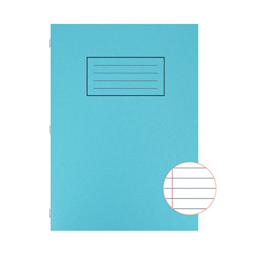 SILVINE EXERCISE BOOK A4 RULED WITH MARGIN BLUE (10 PACK) EX