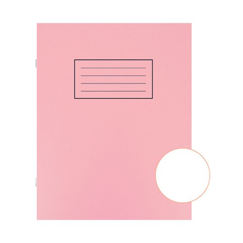 SILVINE EXERCISE BOOK PLAIN 229X178MM PINK (PACK OF 10) EX11