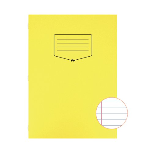 SILVINE TOUGH SHELL EXERCISE BOOK RULED A4 YELLOW (PACK OF 2