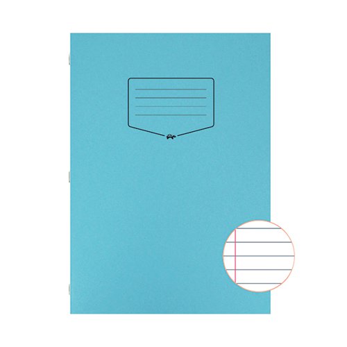 SILVINE TOUGH SHELL EXERCISE BOOK RULED A4 BLUE (PACK OF 25)