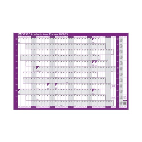 SASCO ACADEMIC YEAR PLANNER UNMOUNTED 2025-26 SY1075425