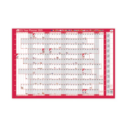 SASCO EU YEAR PLANNER UNMOUNTED 2025 SY1076025