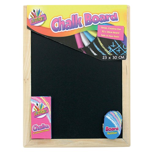 CHALK BOARD SET WITH CHALK BOARD CHALKS AND ERASER (PACK OF
