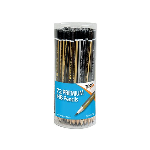 TIGER ASSORTED HB PENCIL POT (72 PACK) 301532