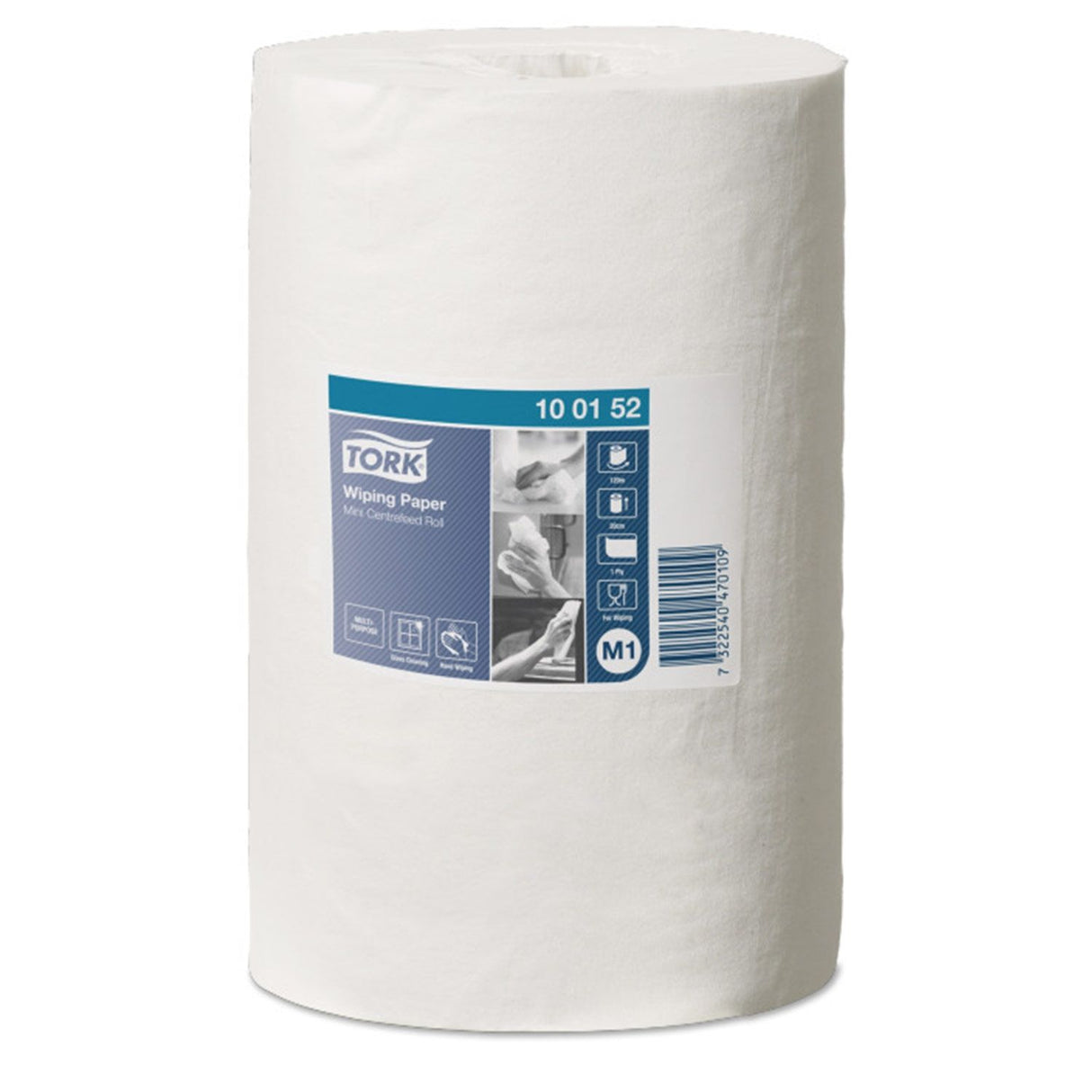 TORK ADVANCED WIPER 415 MINI 1 PLY 20cm CENTERFEED ROLLS WHITE (12m) x 12