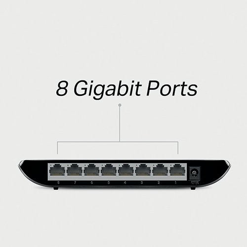 TP-LINK 8-PORT GIGABIT DESKTOP NETWORK SWITCH 8 10/100/1000M