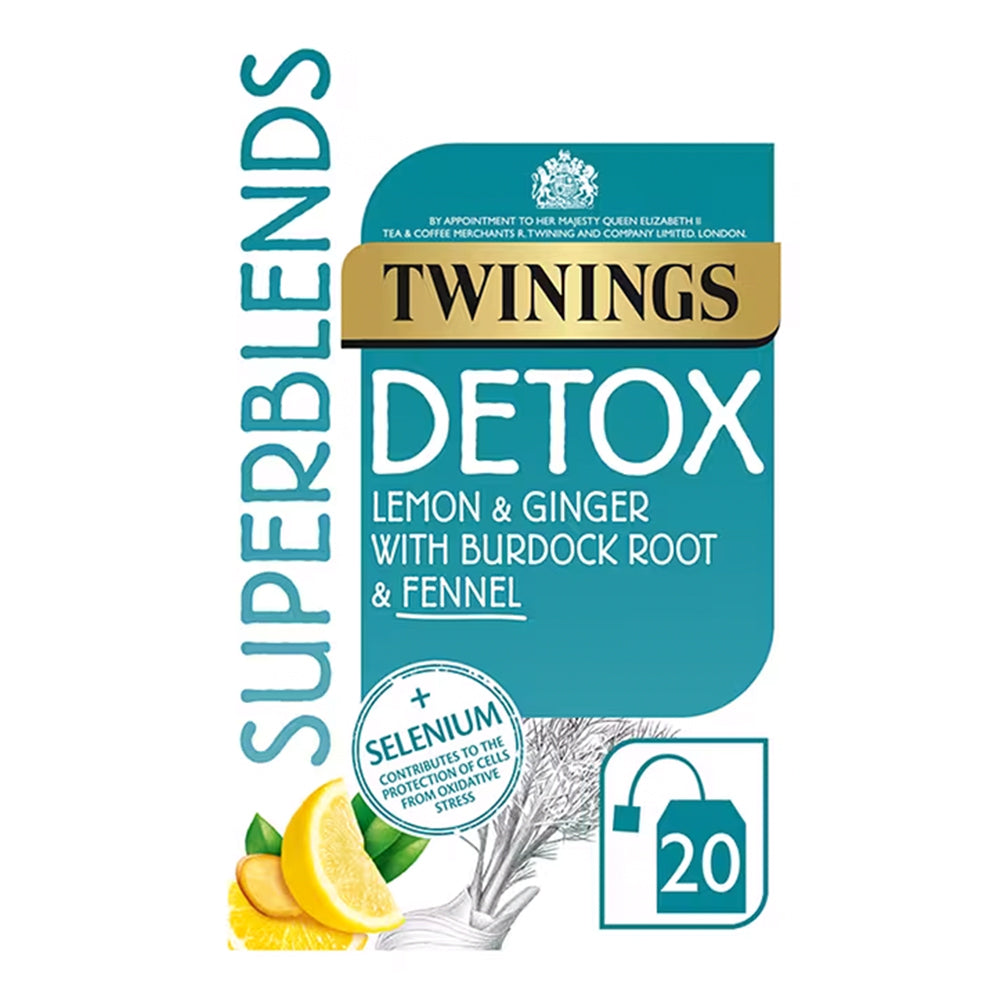 detox TWININGS SUPERBLEND DETOX ENVELOPED TEA BAGS (20 bags) x 4 – Zepbrook