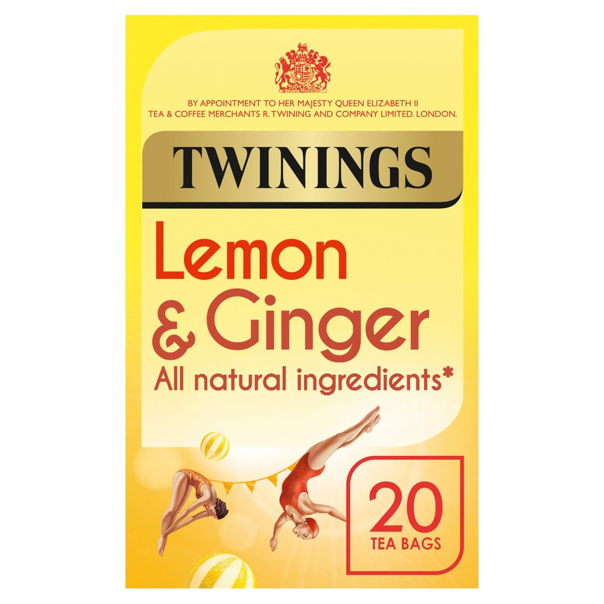 TWININGS REVITALISING LEMON & GINGER TEA BAGS (20 bags)