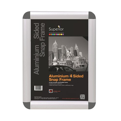 STEWART SUPERIOR SNAP FRAME A3 GREY ROUNDGREYA3