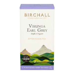 BIRCHALL TEA VIRUNGA EARL GREY PRISM TEA BAGS X 15