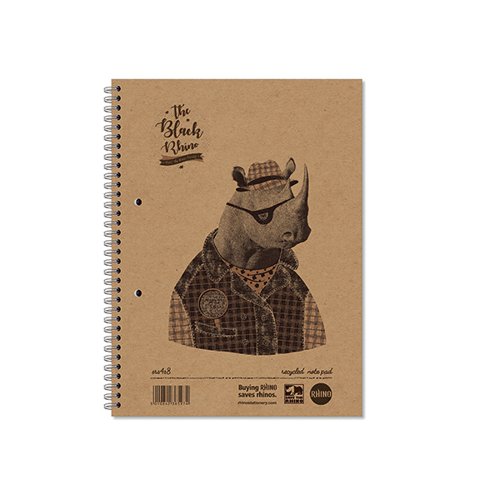 RHINO WIREBOUND NOTEBOOK RECYCLED PAPER A4+ (PACK OF 5) SRS4