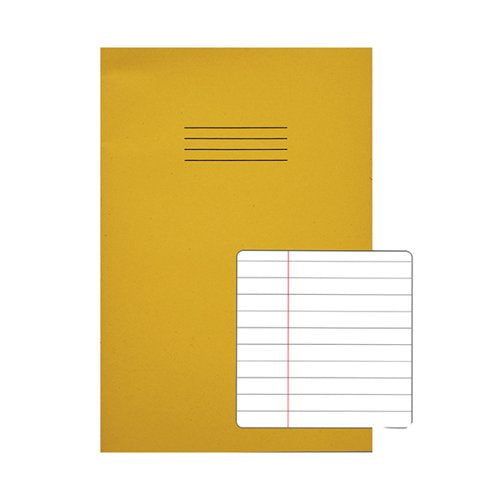RHINO EXERCISE BOOK 8MM RULED 80 PAGES A4 YELLOW (PACK OF 50