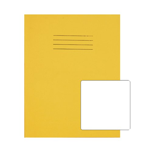 RHINO EXERCISE BOOK PLAIN 80 PAGES 9X7 YELLOW (PACK OF 100)