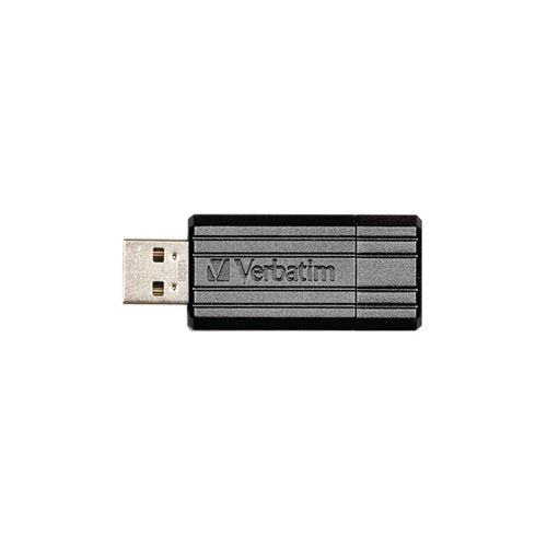 VERBATIM STORE N GO PINSTRIPE USB 2.0 DRIVE 128GB BLACK 4907