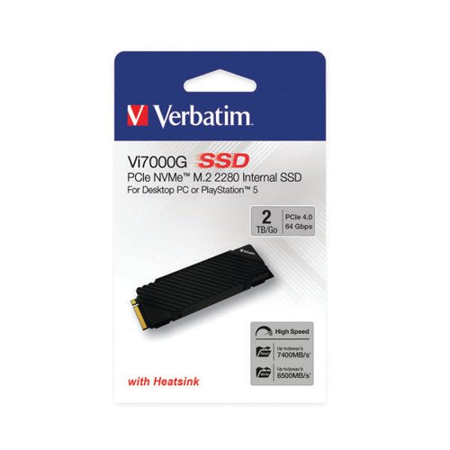 VERBATIM VI7000G M.2 PCIE NVME SOLID STATE DRIVE 2TB 49368