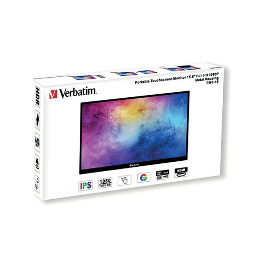 VERBATIM PMT-15 PORTABLE TOUCHSCREEN MONITOR 15.6 INCH FHD 1