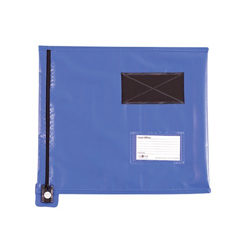 GOSECURE FLAT MAILING POUCH 355X381MM BLUE VP99121