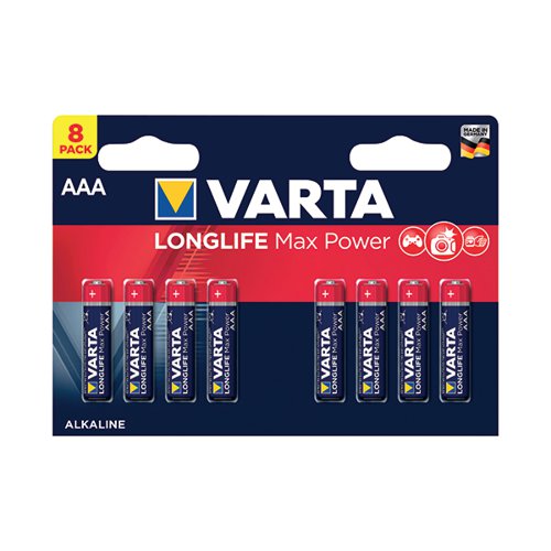 VARTA LONGLIFE MAX POWER AAA BATTERY (PACK OF 8) 04703101418